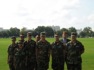 Civil Air Patrol youth on trip