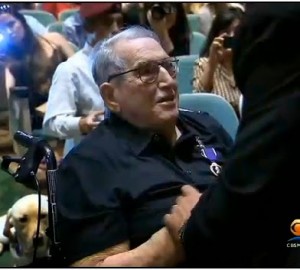 Robert Bohm WW2 veteran recieves Purple Heart 8/23/14